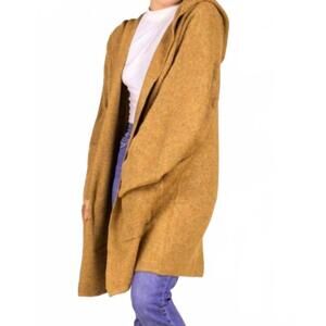 NEW BEFORE YOU COLLECTION p cill oversize hoodie cardigan in camel